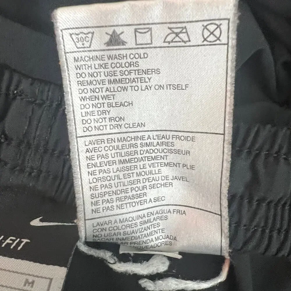 Nike Dri Fit Activewear Women's Black Track Pants Size Medium Breathable